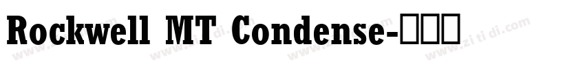 Rockwell MT Condense字体转换